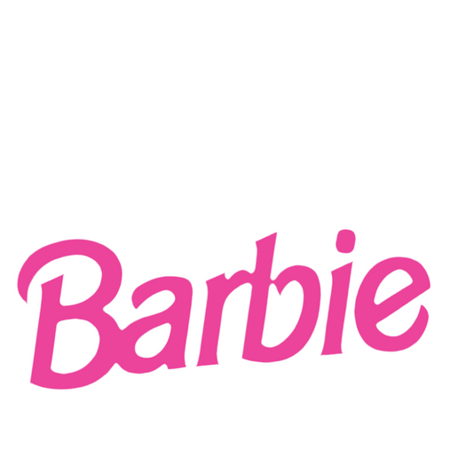 Barbie logo cutout voor verjaardagsfeest